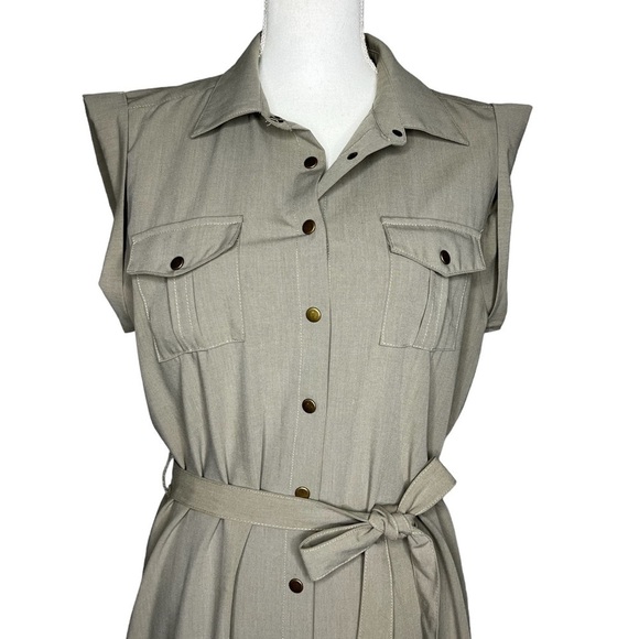 Anthropologie Bishop + Young Utility Button Front Dress - Picture 6 of 6